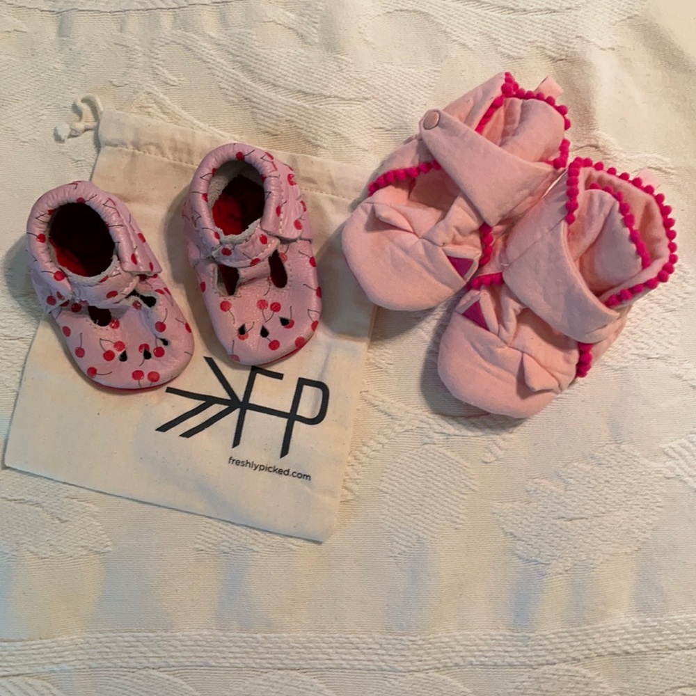 Freshly Picked Cherry shoes & Cat & Jack Booties